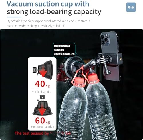 Premium Heavy-Duty Suction Cup Mount for Go Pro Hero 13 & 12 | Versatile Quick Release Action Camera Holder for DJI Osmo Action 5 Pro & Insta360 X5 | Unmatched Stability for Adventure Filming & Road Trips | Secure Car and Surface Attachment for Ultimate Performance | Ideal for Extreme Sports & Everyday Use