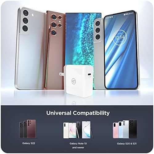 Galvanox 45 W Super Fast Charger for Samsung Galaxy S Series – Ultra-Rapid PD Charging Adapter with Premium USB-C Cable – Compact & Safe Power Solution for S25 Ultra, S25 Plus, S24, S23 Devices