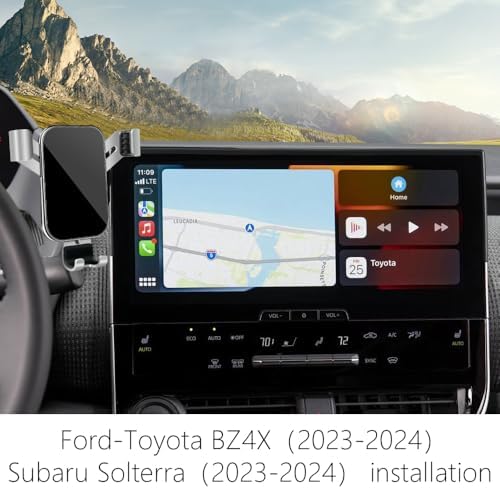Premium Car Phone Holder for Toyota b Z4 (2023-2025) & Subaru Solterra (2023-2025) – Secure Mobile Cradle with 360° Rotation, Quick-Release Design, and Built-In Charging for Enhanced Navigation and Seamless Connectivity – Essential Auto Interior Accessory for Safer Driving