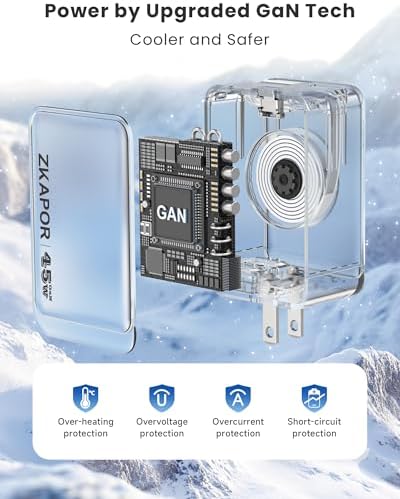 Elevate Your Charging Game with the 45 W Ga N Retractable USB C Charger Block – Ultimate Travel Companion for i Phone 16, Galaxy S25, Mac Book Air, and More! Experience Lightning-Fast PD & QC Charging with Foldable Plug for Maximum Portability – Designed for Enhanced Compatibility and Safety!
