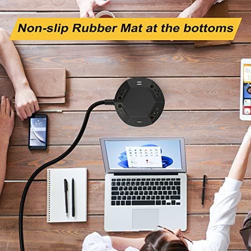 Advanced Power Strip Tower with Surge Protection, 20 W USB-C Charging Ports, 4 AC Outlets, and 4 USB Ports – 6.56 FT Extension Cord for Optimal Connectivity in Home Office, Bedroom, and Living Spaces – Compact Design for Space-Saving Efficiency and Enhanced Device Safety