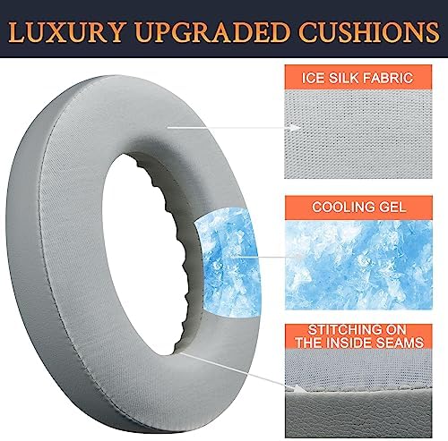 Transform Your Bose 700 Wireless Headphones with SOULWIT Cooling Gel Earpads – Ultra-Soft Ice Silk Fabric for Breathable Comfort, High-Density Noise-Cancelling Foam for Superior Sound Isolation, Easy Installation & Elegant White Design – Elevate Your Audio Experience Today!