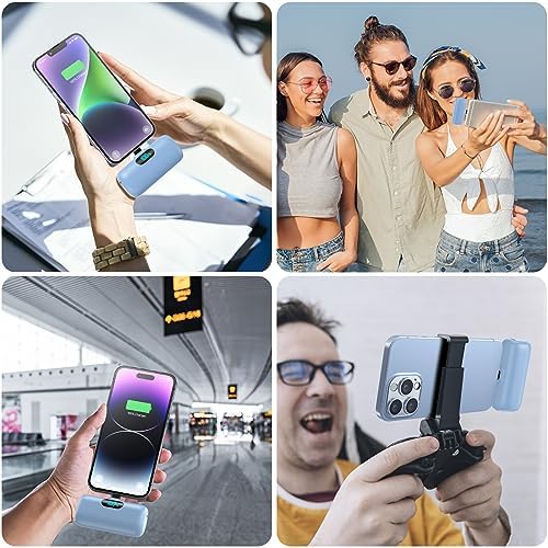 Compact Pink Portable Charger for i Phone – 5000 m Ah PD Fast Charging Power Bank, Lightweight Mini Battery Pack Compatible with i Phone 14/14 Pro Max/13/13 Pro/12 Pro/11/XS/XR/X/8/7/6 – Stylish and Versatile Backup Solution for On-the-Go Power