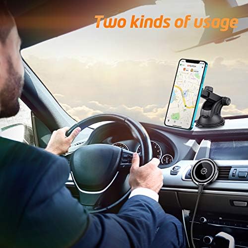 Wix Gear 15 W Wireless Magnetic Car Charger for i Phone 13/13 Pro/12/X/Mini – Seamless Air Vent & Dashboard Mount with Auto Alignment for Fast Charging and Enhanced Safety on the Go