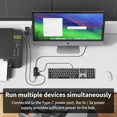 Revolutionize Your Connectivity with the Qeefun 4-Port USB 3.0 Hub – High-Speed 5 Gbps Data Transfer, Individual LED Power Switches, and 2 ft Extension Cable for Ultimate Flexibility – Perfect USB Splitter for Laptops, PCs, i Macs, and More! Enhance Your Workspace Efficiency and Control Multiple Devices Effortlessly!