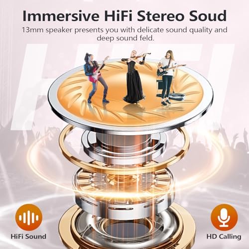 Ultra-Lightweight MOZOTER S8 Mini Wireless Earbuds – Bluetooth 5.3 Headphones with 60 Hours Playtime, Deep Bass Performance, Sweat-Resistant Design in Trendy Purple, Optimal Comfort for Sports & Daily Use