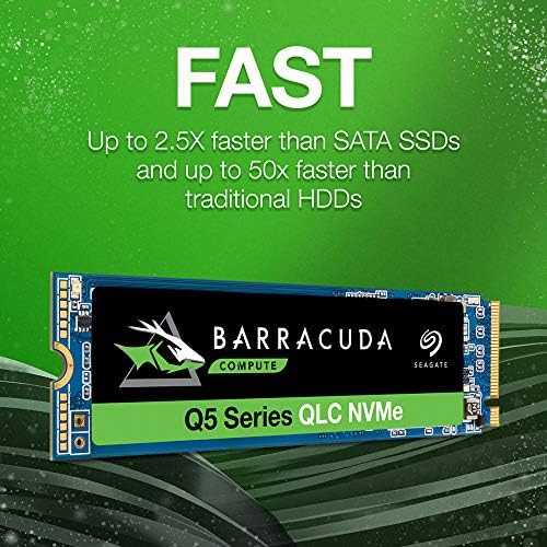 Unleash Unmatched Speed with Seagate Barracuda Q5 500 GB NVMe SSD – Ultra-Fast M.2 PCIe Gen3 ×4 Internal Storage for Enhanced Gaming & Seamless Multitasking, Complete with 1-Year Rescue Data Recovery Service for Ultimate Peace of Mind