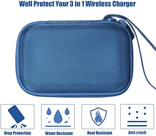 Aenllosi Premium Hard Shell Case for UCOMX Nano 3-in-1 Wireless Charger – Ultimate Protection & Portability for Travel Enthusiasts – Shockproof Design with Soft Lining for Scratch Resistance – Secure Zipper Closure for Everyday Use
