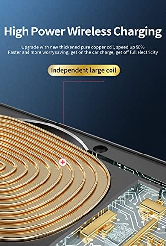 Revolutionary Wireless Car Charger Mount – Fast Qi Charging for i Phone, Android & Qi Devices with Auto-Clamping System – 360° Rotatable Phone Holder in Sleek Silver Finish – Effortless Convenience for Navigating & Driving