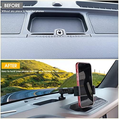 BESTAOO Premium Adjustable Dash Phone Mount for 2021-2025 Ford Bronco – Essential Driver-Side Cell Phone Holder for Effortless Navigation & Communication – Superior Stability with Universal Smartphone Compatibility