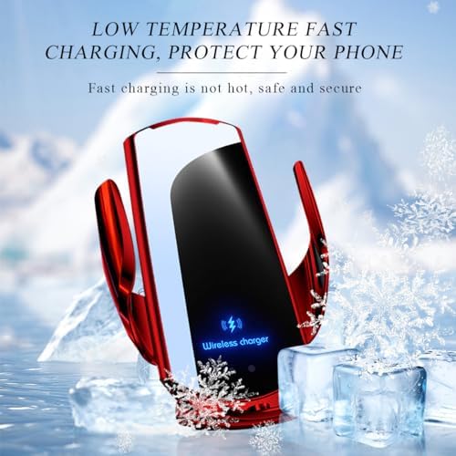 15 W Fast Charging Wireless Car Charger Mount – Universal Air Vent Phone Holder with Smart Sensor Technology for Quick Power-Ups, Sleek Silver Design, Enhanced Compatibility for Most Smartphones – Ideal Automotive Accessory for Safe, Hands-Free Navigation