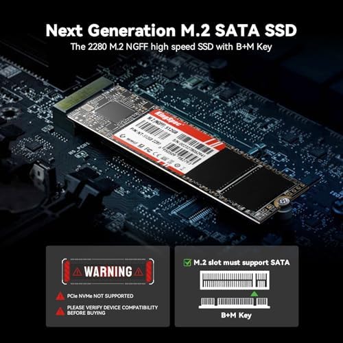 Boost Your System’s Speed with King Spec NT Series 1 TB M.2 2280 SATA SSD – High-Performance Internal Solid State Drive for Ultrabooks, Laptops, and Desktops – Exceptional Reliability and Compatibility for Fast Data Access and Efficient Multitasking
