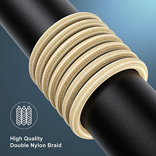 Essri 10 FT Nylon Braided i Phone Charger Cord 2-Pack – Fast Charging Lightning Cable for i Phone 14, 13, 12, 11, X, XS, XR, and 15 – Durable Blue 10 Foot Charging Solution for Ultimate Convenience and Style