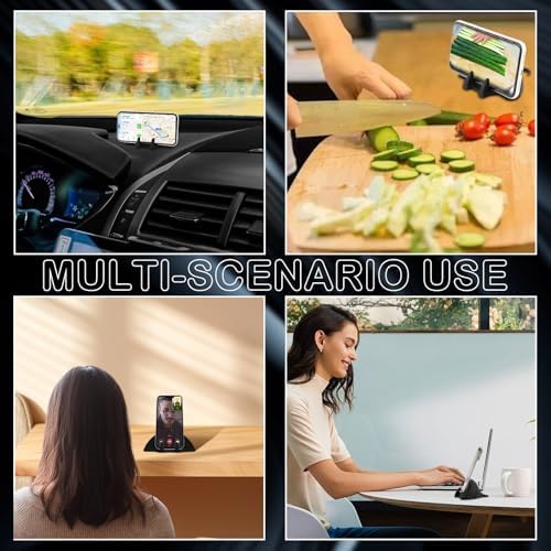 Universal Dashboard Phone Holder Mount – Premium Anti-Slip Car Phone Mount for i Phones, Samsung, and Android Devices – Effortless Hands-Free Navigation and Communication – Fits 99% of Car Interiors – Durable Black Design for Ultimate Stability and Style – Easy Install, No Residue – Enhance Your Driving Safety and Connectivity