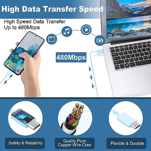 Elevate Your Charging Experience: 25 W USB C Fast Charge Block with 10 Ft Type C Cable for Samsung Galaxy S21-S24 & Note 20 – Optimal Power Delivery for Home and Travel – Exceptional Speed, Enhanced Safety Features, and Ultimate Compatibility for Android Devices
