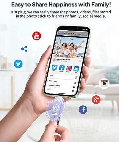 MFi Certified 128 GB High-Speed USB Flash Drive – Versatile Photo Stick for i Phone, i Pad, Android & PC – Seamless Dual Interface, Compact Design for Effortless Data Transfer and Storage Solutions