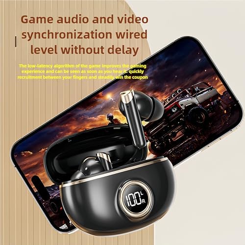 Drem Max Bluetooth 5.4 Wireless Earbuds – Superior Noise-Cancelling Technology with IP7 Waterproof Protection – 42-Hour Battery Life for Uninterrupted Listening – Ultra-Light Design for Active Lifestyles and Everyday Comfort – Exceptional Sound Quality for Smartphones, Tablets, and Laptops