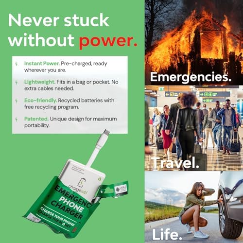 Emergency USB-C Power Bank 3000 m Ah – Ultra-Slim and Lightweight Portable Charger, Pre-Charged for Immediate Use, Compatible with i Phone 15/16 & Android Devices, 10-Pack for Ultimate Convenience and Versatility in Power Solutions