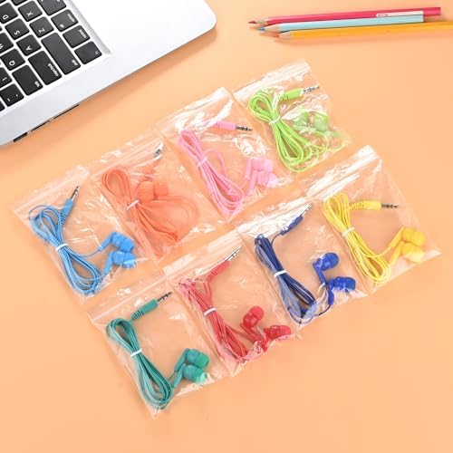 Bulk 30 Pack Kids Earbuds – Vibrant Wired Headphones for Engaging Classroom Activities, Perfect for Schools and Libraries, Seamless Compatibility with Chromebooks, Laptops, and PCs, Exceptional Sound Quality for Enhanced Learning Engagement