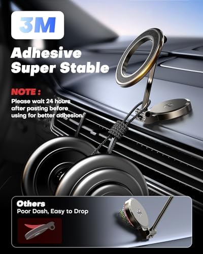 MP-MALL Mag-Safe Car Mount for i Phone 15/14/13/12 Pro Max Plus – Premium Magnetic Dashboard Holder with 360-Degree Rotation for Hands-Free Navigation – Effortless Installation & Sleek Black Design for Enhanced Vehicle Interior – Secure Grip for Safe Driving & Uninterrupted Connectivity