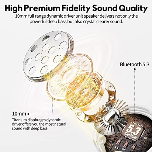 Ultra-Lightweight MOZOTER S8 Mini Wireless Earbuds – Bluetooth 5.3 Headphones with 60 Hours Playtime, Deep Bass Performance, Sweat-Resistant Design in Trendy Purple, Optimal Comfort for Sports & Daily Use