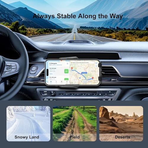 Enhanced Wireless Car Charger Mount with Automatic Clamping – MAX 15 W Qi Fast Charging for i Phone 16/15/14/13/12 Pro/Pro Max, Samsung S22/S21/S20/Note 20 – Effortless One-Handed Operation, Air Vent Installation, Stylish Blue Design for Seamless Driving Experience