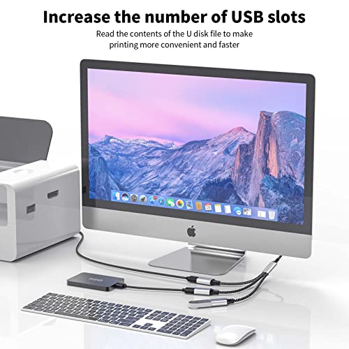 Fidioto 6.6 ft USB Extension Cable Splitter – Expand Your Connectivity with 1 Male to 4 Female Ports for Effortless Data Transfer and Charging – Ideal USB Hub Adapter for Printers, Keyboards, Flash Drives, Play Station, Laptops, and More, Ensuring Superior Compatibility and High-Speed Performance for All Your Peripheral Devices