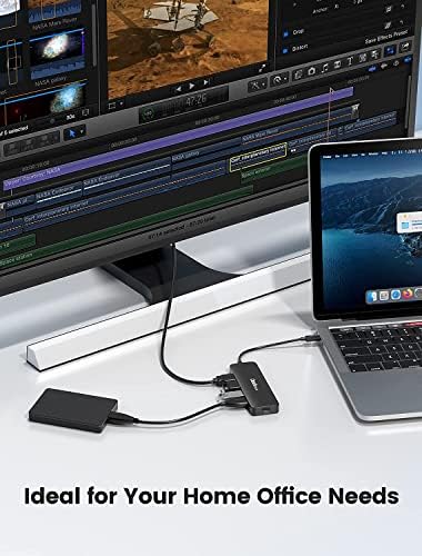 Elevate Your Connectivity: Dockteck 7-in-1 USB C Hub with 4 K 60 Hz HDMI, Lightning-Fast Ethernet, and Advanced Power Delivery – Perfect for Mac Book Air/Pro M1 2020, i Pad Pro 2021, and i Pad mini 6 for Seamless Multitasking and Superior Performance