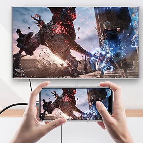 xiwai 100 W USB-C to HDMI Adapter Cable – 10 Gbps Data Transfer & 4 K@60 Hz Output for Laptops and Phones – Fast Charging Power Delivery & Enhanced Compatibility for Ultimate Streaming Experience