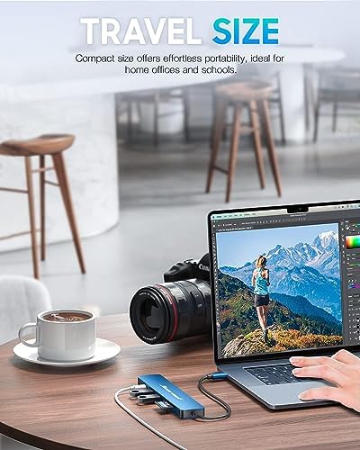 Unlock Seamless Connectivity with the Hiearcool 7-in-1 USB C Hub Adapter – High-Speed USB 3.0, 4 K HDMI Output, and 100 W Power Delivery for Mac Book Pro and Type C Devices – Your Ultimate Multi-Port Solution for Enhanced Productivity and Effortless Data Transfer