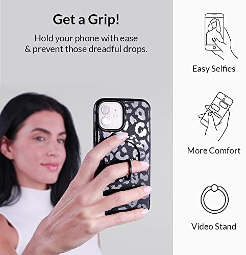 Transform Your i Phone 16, 15, 14, 13, 12 with VELVET CAVIAR’s Amethyst Purple Leopard Mag Safe-Compatible Grip – Stylish Magnetic Ring Holder & Adjustable Stand for Effortless Hands-Free Viewing, Secure Texting, and Enhanced Usability – Elevate Your Mobile Experience with Durable, Lightweight, and Customizable Accessory