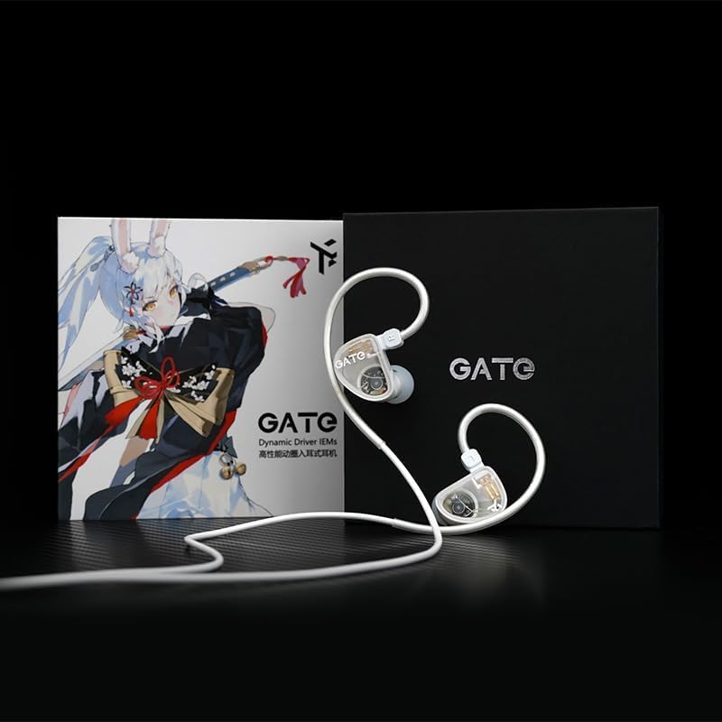GATE Dynamic Driver In-Ear Headphones: Premium Black Earbuds with Interchangeable 3.5 mm Cable and Built-In Microphone – Unmatched Sound Quality and Comfort for Music, Gaming, and Calls, Ideal for Audiophiles and Everyday Use