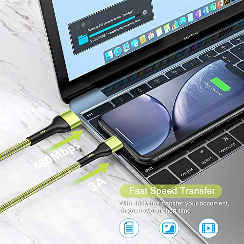 Ultimate i Phone Charger Cord Set – 4 Pack (1.5/3/6/6 FT) | MFi Certified Lightning Cables for Fast Charging | Compatible with i Phone 13, 12 Pro Max, Mini, 11 Pro, XS, XR, X, 8, 7 Plus, 6 s, 6 SE (2020), i Pad, i Pod | Durable Nylon Braided Design for Tangle-Free Convenience | Elevate Your Charging Experience with Enhanced Compatibility and Speed