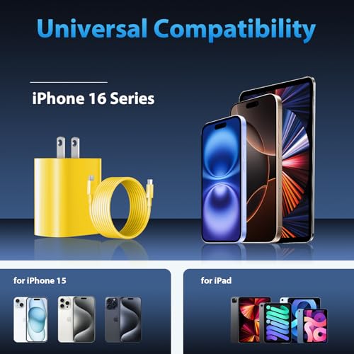 Experience Rapid Power Revitalization with the 20 W USB-C Fast Charger for i Phone 15 Pro Max – Complete with 6.6 FT Robust Cable for Ultimate Flexibility and Compatibility with i Pad Pro – Your Ideal On-the-Go Charging Solution with Enhanced Safety Features and Efficient Energy Delivery.