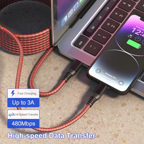 Revolutionize Your Charging Routine with the 26 FT Extra Long i Phone 13 USB-C to Lightning Cable – MFi Certified for Fast Power Delivery, Ideal for i Phone 13 Pro, 12 Pro Max, 11, and More – Durable Nylon Braided Design for Tangle-Free Convenience and Enhanced Compatibility