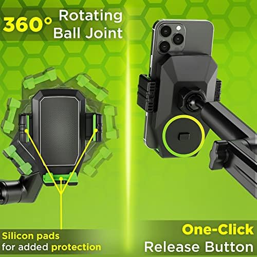 Heavy-Duty Truck Phone Mount with Super Suction Cup – Ultimate Mobile Device Holder for i Phone & Samsung, 16.9-Inch Long Arm for Maximum Stability & Flexibility, Ideal for Big Rig Drivers, Enhances Road Safety and Hands-Free Navigation