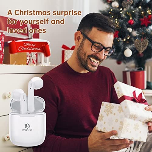 Wix Gear Bluetooth 5.0 Wireless Earbuds – Premium HD Stereo Sound with 30 Hours Playtime, IPX5 Waterproof Design, Built-in Microphone for Seamless Connectivity – Ideal for Work, Travel, and Gym Enthusiasts
