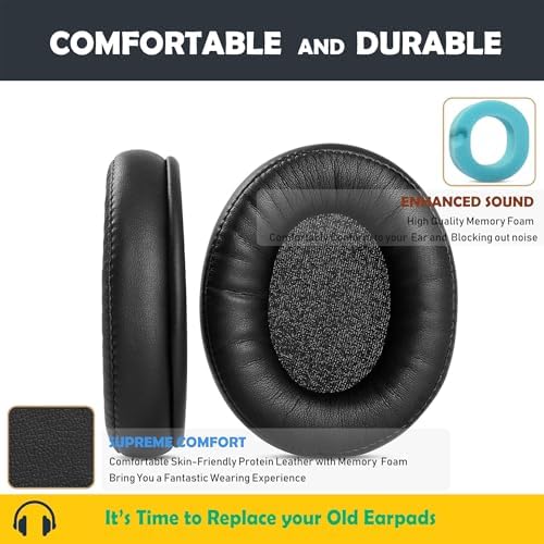 Ultimate Comfort Earpads for Mpow H19 IPO Noise Cancelling Bluetooth Headphones – Premium Memory Foam & Soft Protein Leather for Superior Sound Isolation and Unmatched Listening Pleasure