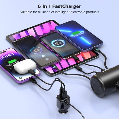 Transform Your Travel Experience with the OHLPRO 3-in-1 Retractable Backseat Charger – Fast Charging Dock for All Smartphones Including i Phone & Samsung | Ultimate Solution for Ride-Share Drivers and Passengers | Organized, Hassle-Free Charging for Uber, Lyft, and Daily Commutes | Enhance Comfort and Connectivity on the Go