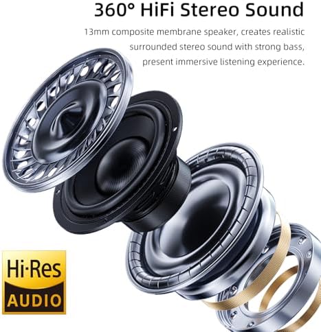 Premium Bluetooth 5.3 Wireless Earbuds for i Phone 16 & Galaxy S25 – Unmatched Noise-Canceling In-Ear Headphones with Deep Bass – Built-In Microphone for Seamless Calls – Sweatproof, Lightweight Design for Ultimate Comfort – Quick Charge Technology for Endless Audio Enjoyment