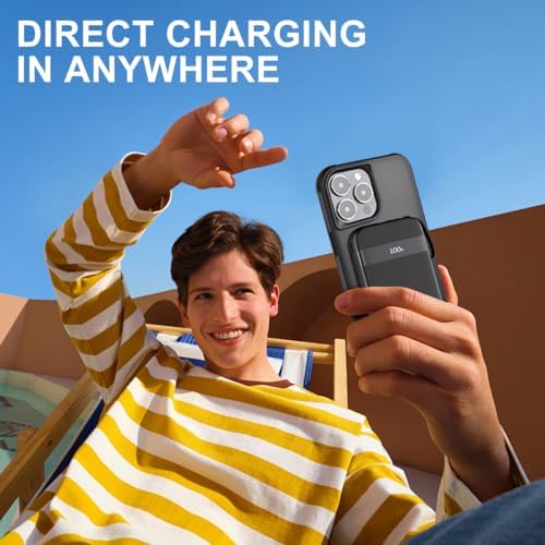Ultra-Compact 10,000 m Ah Power Bank with Built-in Cables – Fast 22.5 W Charging, 4 Outputs, Dual Inputs, LED Power Indicator for i Phone, Samsung, Android & More – Perfect for On-the-Go Charging Solutions