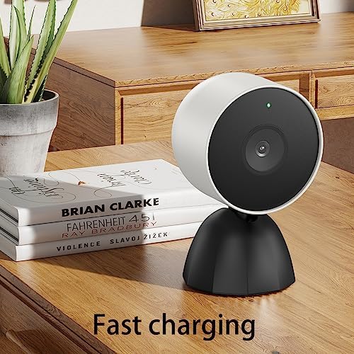 Wired Charging Stand for Google Nest Cam Battery – 9.8 Feet Cable Base for Seamless Power & Enhanced Security – Stylish White Design for Smart Home Setup – Reliable Accessory for Nest Cam Battery Users