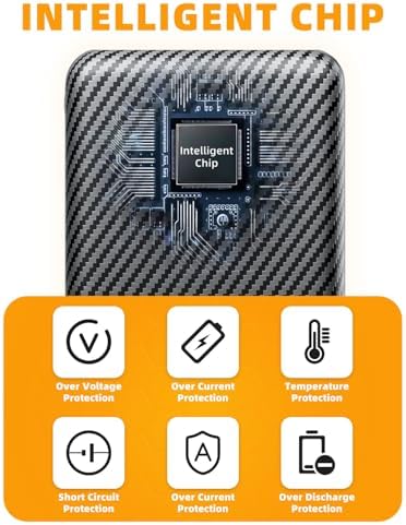 Compact Heated Vest Battery Pack with 5 V Power Output – USB-C Portable Charger for Heated Jackets, Pads & Hoodies – Enhanced Speed & Compatibility for Outdoor Comfort