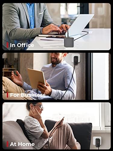 65 W Ga N III USB-C Charger – 3-Port Fast Charging Block with PPS PD 3.0 Technology for Mac Book Pro, i Pad Pro, i Phone 16/15/14/13, Apple Watch, Galaxy S24, and Pixel – Compact, Foldable Design for Ultimate Portability and Efficiency