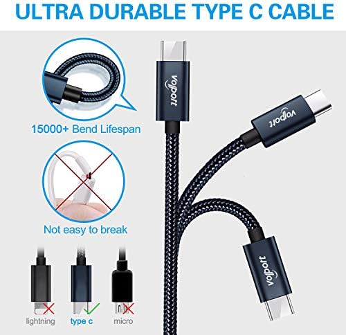 VOLPORT 39 W USB-C Car Charger with Quick Charge 3.0 & 3.3 ft Type C Cable – Fast Dual Port Power Delivery for i Phone 14/13/12/11 Pro Max, Samsung, Google Devices – Compact Vehicle Adapter for On-the-Go Charging Efficiency