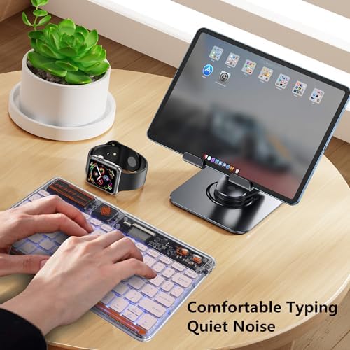 Compact Bluetooth Keyboard for On-the-Go Typing | Rechargeable 10-Inch Wireless Keyboard for Android, i OS & Windows Devices | Sleek, Lightweight Design for Effortless Portability | Perfect for Tablets & Smartphones | Enhance Your Mobile Productivity with Quiet Typing Experience