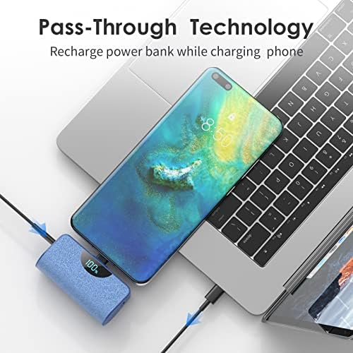Dual Pack Mini Portable USB-C Power Bank 5200 m Ah – Fast Charging Battery Backup with LCD Display for i Phone 16 Series, Samsung, and Android Devices – Ultimate On-the-Go Power Solution