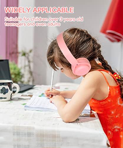 Kids Wireless Bluetooth Headphones – Comfortable Over-Ear Design with Built-In Mic for School & Travel – Superior Sound Quality, Foldable & Lightweight for Easy Storage – Perfect for Tablets & Smartphones – Ideal for Home and Learning Environments