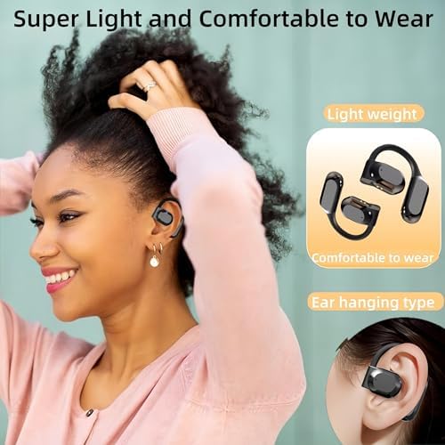 Elevate Your Audio Experience with M62 Open Ear Wireless Earbuds – Bluetooth 5.3 Technology, 55-Hour Battery Life, and IPX7 Waterproof Rating for Unmatched Performance in Active Lifestyles – Immerse Yourself in Clear Sound Quality and Enjoy Fast Type-C Charging for Ultimate Convenience and Comfort