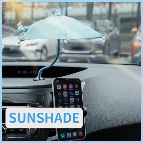 Ultimate Magnetic Umbrella Phone Stand for Outdoor Use – Adjustable Sun Shade Shield for i Phone 16/15/14/13/12 Pro Max, Samsung & Google Devices – Detachable Ring Grip for Enhanced Control – Heat-Resistant Design for Durability – Effortless Magnetic Setup – Car Mount Compatible – Elevate Your Mobile Experience in the Sun